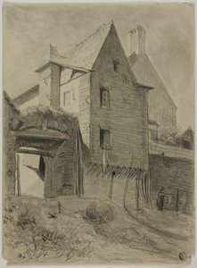 Resto di vecchio castello incorporato in fattoria da Unknown artist