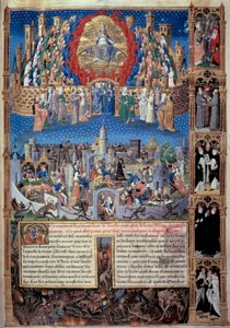 Rappresentazione della città di Dio e della città degli uomini Miniatura tratta da De civitate dei di Sant