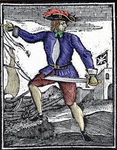 Rappresentazione del pirata Howell Davis, attivo intorno al 1718-1719. da Unknown artist