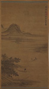 Paesaggio fluviale: pescatori in barca da Unknown artist