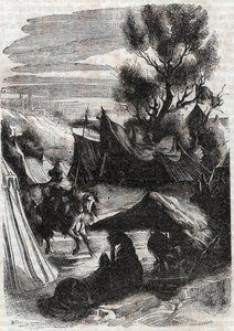 Orlando nel campo dei Saraceni - incisione del 1851 da “Orlando Furioso” da Unknown artist