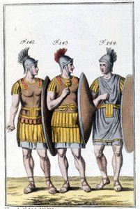 Legionari romani. Incisione dei primi del XIX secolo da Unknown artist