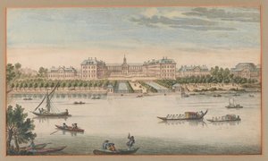 Ospedale reale di Chelsea, vista dal fiume, c.1750 da Unknown