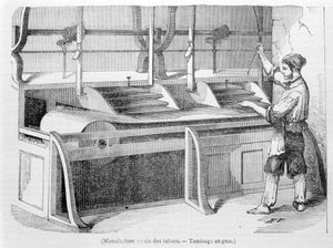 Fabbrica reale di tabacco: setacciatura all