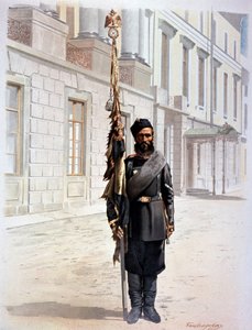Portabandiera della Guardia Russa sotto Nicola II