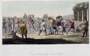 Giochi russi di Gorodky e pristinsky e altre distrazioni, Russia. In "Il vecchio e moderno costume" 1819-1820 di Ferrario da Unknown artist