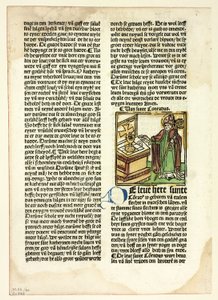 San Corrado da Der Heiligen Leben, Winterteil (Vite dei santi, periodo invernale), lastra 40 da Xilografie da libri del XV secolo
