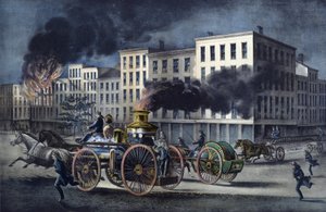 Scena di vita quotidiana dei pompieri americani