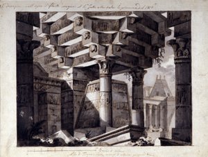 Scenografia per "Il flauto magico" di W. A. Mozart. La Scala 1896. da Unknown artist