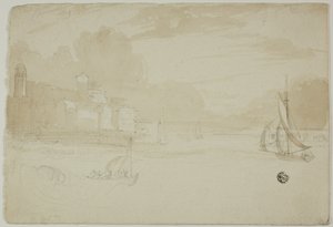 Porto con barche da pesca da Unknown artist