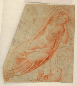Figura femminile semi-vestita da Unknown artist