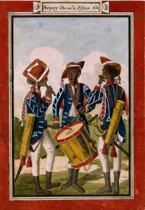 Tamburi e pifferi dei sepoy da Unknown artist