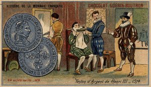 Serie Histoire de la Monnaie Française pubblicata da Chocolat Guérin Boutron. Testone d
