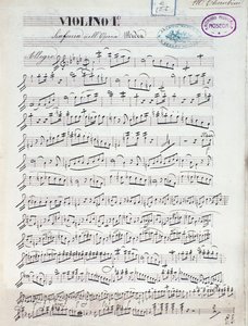 Spartito per il primo violino di Medea, opera di Luigi Cherubini da Unknown artist