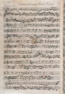 Spartito di Canones diversi super thema regium, offerta musicale di Johann Sebastian Bach (XVIII secolo) da Unknown artist