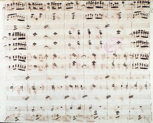 Pagina di spartito per il primo violino nell