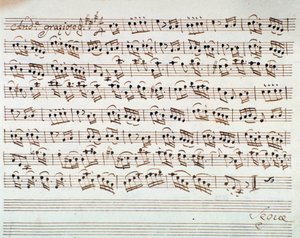 Pagina di spartito per il primo violino nell