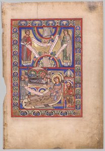Foglio Singolo Estratto da un Libro del Vangelo: La Natività (recto) da Unknown artist