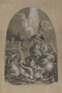 Schizzo per il Dipinto a Olio "La Conversione di San Paolo"