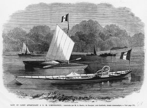 Skiff e canoa accanto all