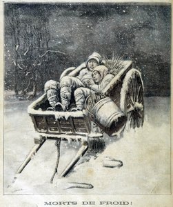Piccolo camino nei pressi di Fougères Morto dal gelo - in "Le Petity Journal" da Unknown artist