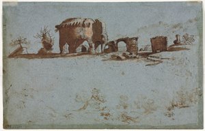 Piccolo gruppo di rovine romane da Unknown artist