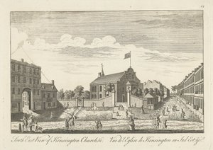 Vista sud-est della chiesa di Kensington da Unknown artist