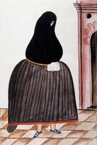 Donna spagnola con il volto coperto da uno scialle, da "Trujillo del Peru" o "Codice Martínez Compañón", di Baltazar Martinez Compañón y Bujanda, vescovo di Trujillo (1782-1785) da Unknown artist