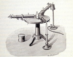 Spettroscopio Bunsen e Kirchoff - in "Fisica popolare" di Emile Desbeaux, Flammarion