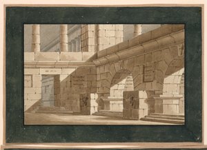 Scenografia, Corte di un edificio antico da Unknown artist