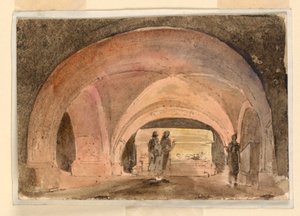 Scenografia, cripta con sarcofago