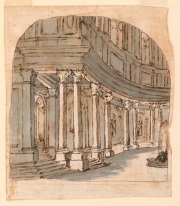 Scenografia: Portico Curvo da Unknown artist