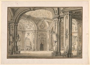 Scenografia: Galleria in un palazzo da Unknown artist