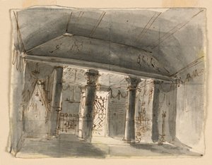 Scenografia, interno della cappella da Unknown artist