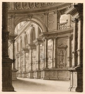 Scenografia, Interno di un portico rinascimentale da Unknown artist