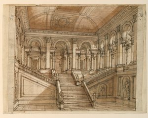 Scenografia, interno del palazzo da Unknown artist