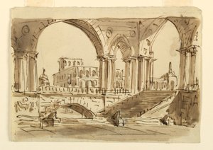 Design di Scena, Portico e Scale da Unknown artist