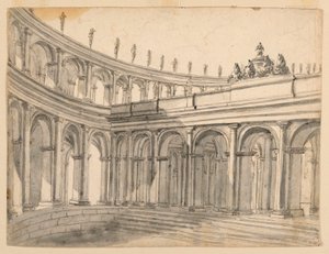 Scenografia di un atrio da Unknown artist