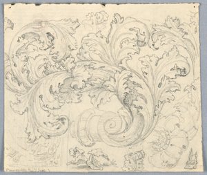 Studio per ornamento di acanto ricurvo da Unknown artist