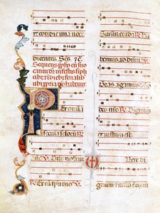 Sursum Corda, esempio di notazione del XIV secolo da Unknown artist