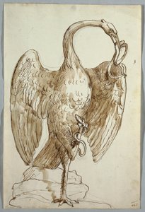 Cigno e Due Serpenti da Unknown artist