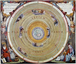 Sistema del mondo di Tolomeo - da "Harmonia Macrocosmica" di André Cellarius da Unknown artist