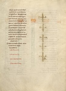 Pagina di testo con monogramma