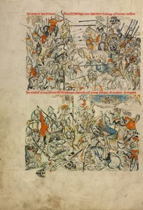 La battaglia di Liegnitz; la decapitazione di Heinrich e la sua anima trasportata dagli angeli in cielo da Unknown artist