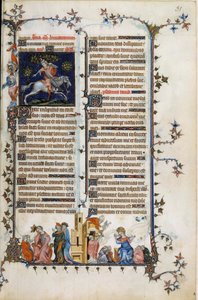 Il prelato e statista danese Absalon o Axel (1128-1201) muore sospeso a un albero. Sotto, un