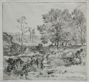 Il bordo della foresta. Il pescatore di gamberi da Unknown artist