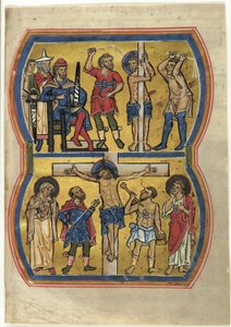 La Flagellazione e la Crocifissione, da un salterio da Unknown artist