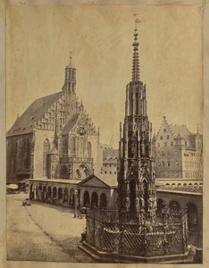 [La Frauenkirche e lo Schöner Brunnen, Norimberga]. da Unknown artist