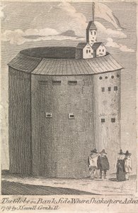 Il Globo su Bank Side dove Shakespeare Recitava (pubblicato da J. Serrell); pagina 10 (Volume Due) da Unknown artist