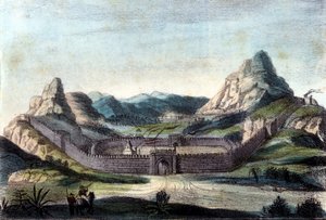 La Grande Muraglia Cinese. Incisione del XIX secolo